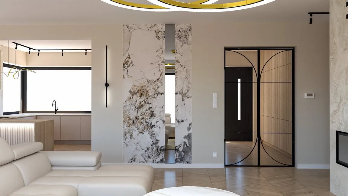 Salon z kominkiem - zdjęcie 3